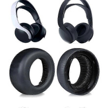Ersatz-Ohrpolster-Set, kompatibel mit Sony PS5 Pulse 3D, 1 Paar schwarze Ohrpolster aus PU-Leder, Kopfhörer-Ersatz