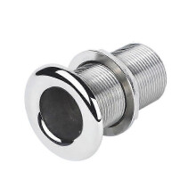 Raccordo passascafo in acciaio inox 316, resistente alla corrosione, per imbarcazioni e yacht, con finitura a specchio e tenuta sicura.