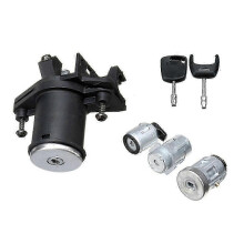Contacteur de démarrage compatible avec Ford Fiesta 2001-2008, kit de cylindre de serrure argent et noir