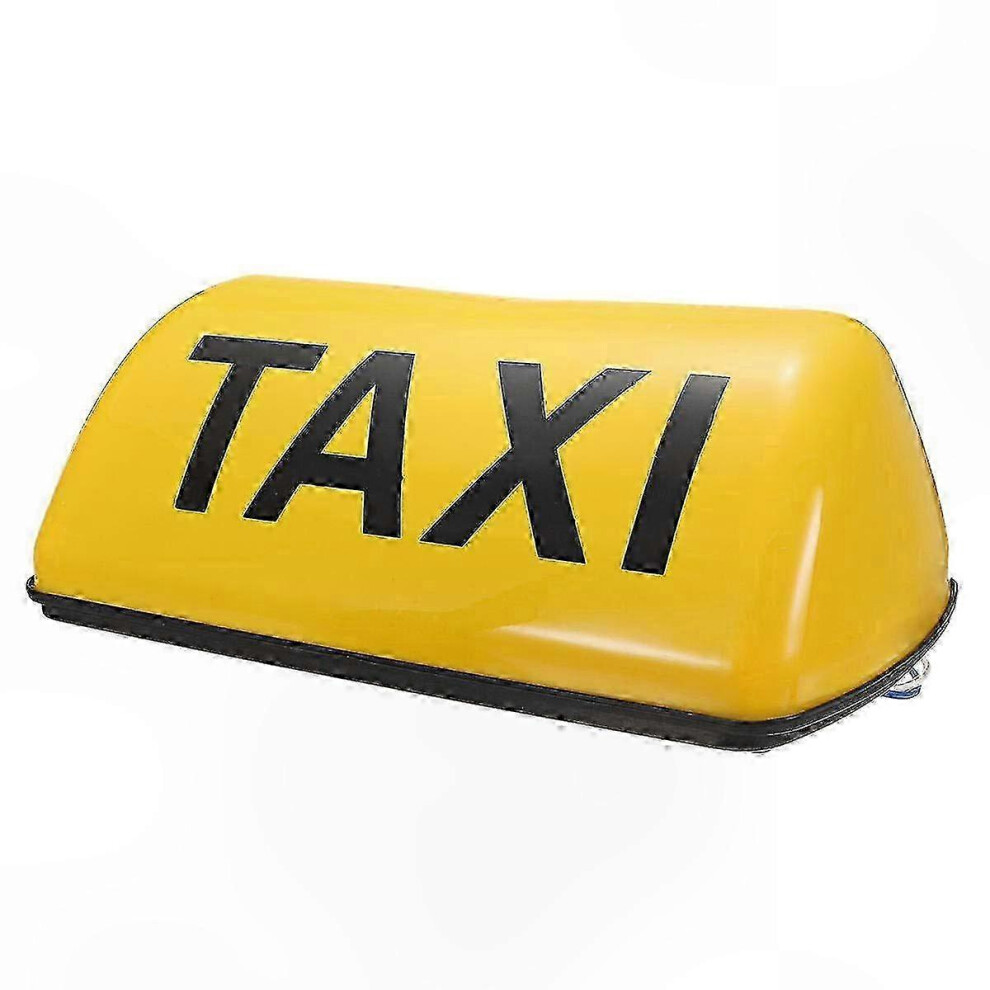 Yellow Led Taxi Sign Light, 12V 5W Magnetic Mount For Vehicle Roof, Waterproof Abs Construction, Fits All 12V Vehicles 6901168288665