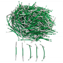 Lacci per documenti 45 mm, estremità in plastica, colore verde, per fissare fogli perforati, confezione da 100 pezzi