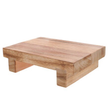 Holzhocker mit einer Stufe, stabile, rutschfeste Konstruktion, 25 x 18 x 7 cm, für Bett, Badezimmer, Büro, Schreibtisch, Senioren und Kinder