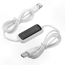 Cabo de Transferência de Dados USB PC para PC, 1,5m, Fio de Cobre, Plug and Play, para Sincronização de Arquivos e Conexão Entre Computadores