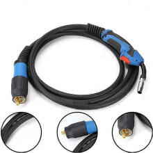 Replacement MB15AK MIG Welding Gun Set, 4M Length, 270A, Red Copper, compatible with European Socket Welders, CO2 Argon Shielded, Air-cooled
