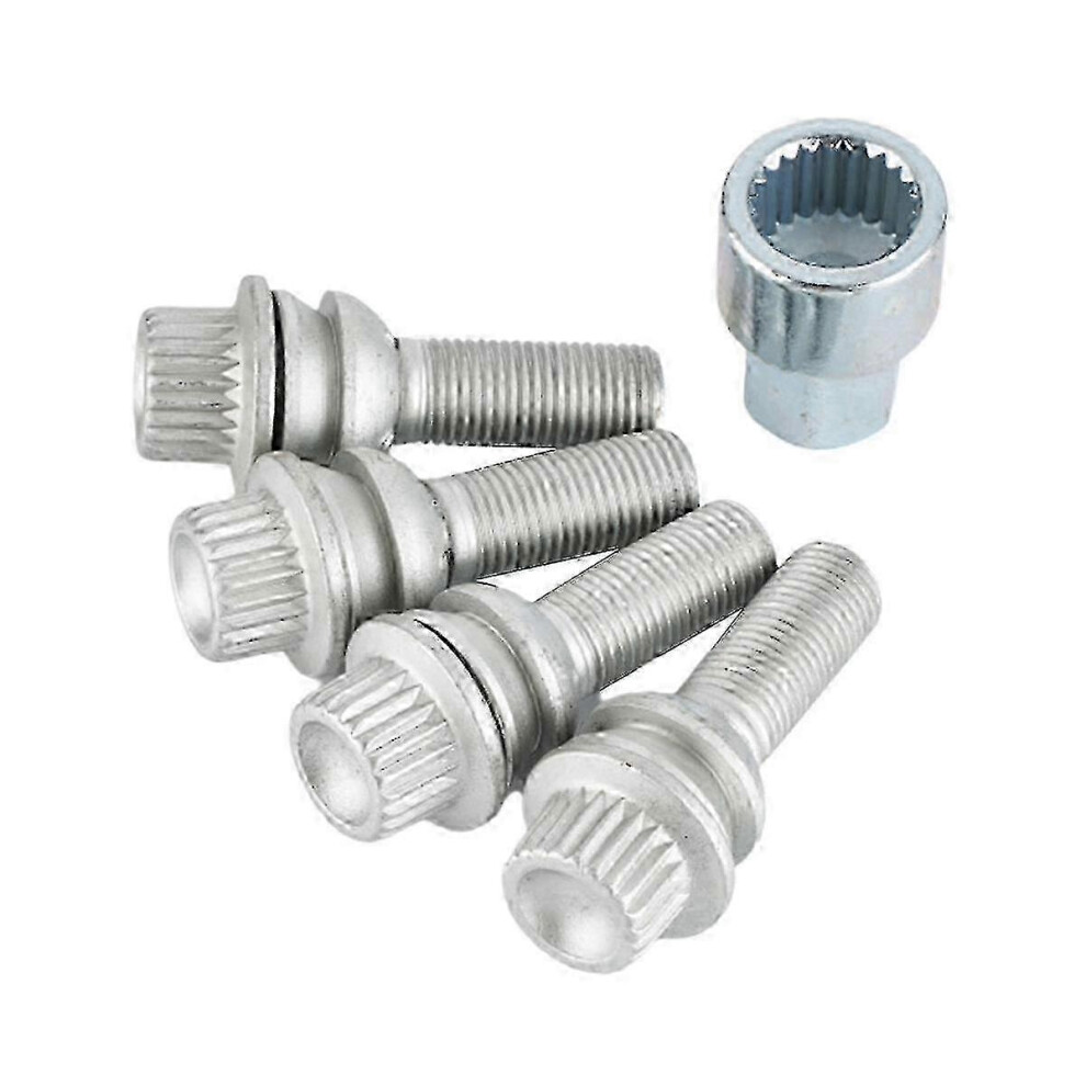 Anti-Theft Wheel Lock Bolts M14x1.5, Compatible With Porsche 718 911 Cayenne Macan Panamera, Metal, Durable Wheel Lug Nuts For Vehicles 6901168308059