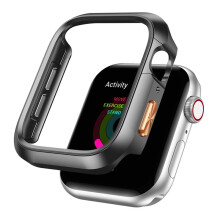 Metal Frame Case for Watch Series, Shockproof Protective Bumper Cover, Compatible for Watch 44mm Black
