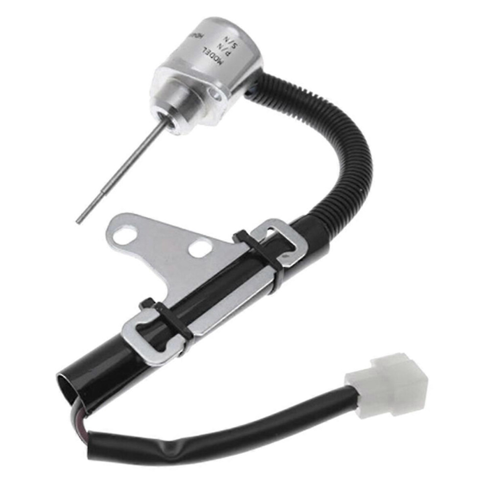 Fuel Shutoff Solenoid Valve, 12V, Compatible With Kubota 1G820-60022 Sa-5156-12 D782 D902 Kx41-3 Kx016 U15, Plastic Metal Stop Solenoid Black 6901168283561