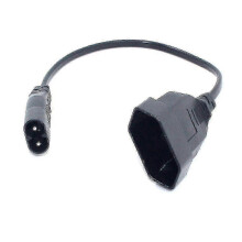 Câble d'extension mâle C8 vers prise femelle Schuko CEE7/16 européenne, 0,35m, cuivre sans oxygène, certifié CE VDE OVE KEMA IEC, noir