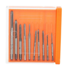 10pcs HSS Metric Mini Machine Tap Set M1 M1.2 M1.4 M1.6 M1.8 M2 M2.5 Silver