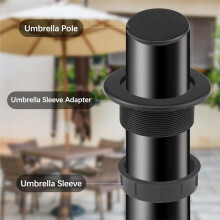 Bouchon pour Trou de Parasol de Table de Patio, Cache-Trou pour Parasol de Table D'Extérieur, Anneau de Bouchon pour Trou de Table de Patio pour