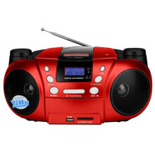 Lecteur CD/DVD Portable Boombox, Radio AM/FM, Entrée AUX, Prise Casque, Écran LCD Rétroéclairé, CD-R/CD-RW/MP3
