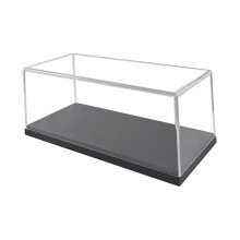 Vitrina expositora apilable de acrílico transparente para coches modelo a escala 1:24, antipolvo para superficie de mostrador