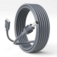 Kabel zasilający USB-C do DC kompatybilny ze Starlink Mini, 10 stóp, 3 metry, 100 W, wodoodporny, z inteligentnym układem odbiorczym PD, szary