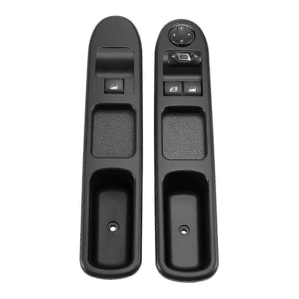 2Pcs Electric Power Window Control Switches, Driver Side + Passenger Side Compatible With Peugeot 207 2007-2015, Oe Replacement 6554Qc 6490Hq 6554Hj 6901168298053