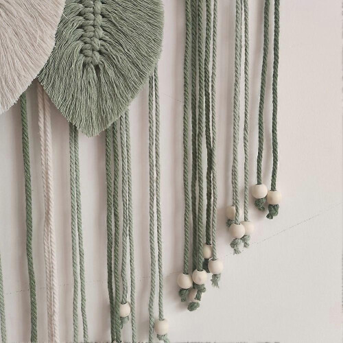 Handgefertigter Wandteppich mit Blättermotiv, 1-teiliges Set 2
