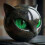 Black Luxury Cat Statue Blue Home Decor Gift Art 3