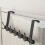 Black Hook Behind Bathroom Door, Free Punching, 1 Set 4