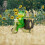 Frog Cart Pulling Decor, Animal Planter Pot, Funny Frog Statue for Balcony 4