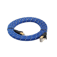 Cat 7 Ethernet-kaapeli 3m 10 Gbps, kuparijohtimet, kullatut RJ45-liittimet, nylonpunottu pinta, yhteensopiva useiden verkkolaitteiden kanssa