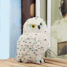 Hibou - Statue décorative blanche pour jardin extérieur, compatible avec de nombreuses marques