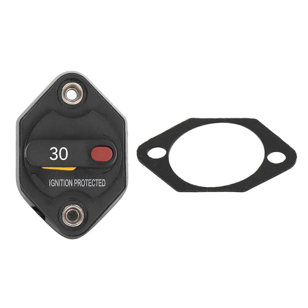 Waterproof Circuit Breaker Overcurrent Protector, 32V 30A, Manual Reset, For Car Rv Electric Vehicle Marine Truck 6901168279915