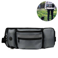 Ľadvinka pre majiteľa psa, vodeodolná taška na výcvik psov, 40*14,5 cm sivý polyester, na chôdzu, turistiku, behanie so psami