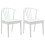 VidaXL vidaXL Dining Chair 2 pcs White Solid Rubberwood 5