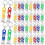 Mini Flashlight Keychain Bulk 100Pcs Assorted Colours LED Torch for Kids Camping Dog Collar 1