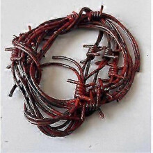 Fil de fer barbelé artificiel, matériau PE, 2 pièces, 2,5 m, couleur assortie, décoration pour Halloween et maison hantée