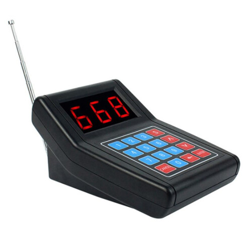 Wireless Restaurant Guest Table Vibrating Call Button Waiter Buzzer Service Calling System Coaster Pager US Plug 2