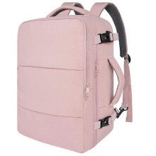 Vrouwen Reistas Handbagage Rugzak, 15,6 inch laptopvak, USB oplaadpoort, waterbestendig roze, compatibel met grote luchtvaartmaatschappijen