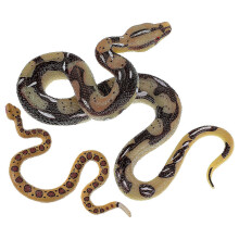 Lot de 2 faux serpents réalistes en plastique de couleurs assorties, accessoires de farces pour le 1er avril, Halloween et autres jeux de rôle.