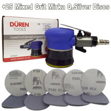 75mm Mini Palm Air Sander 3 +50 Mix Sanding Discs Car Body & Alloy Wheel Repair