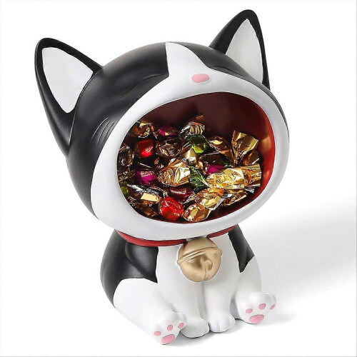 Cute Black Cat Statue for Candy Dish, Indoor Home Decor 1