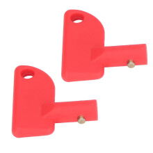 Chave de reposição para interruptor de desconexão da bateria, compatível com carro barco caminhão, ABS latão 47x43mm, 2 unidades