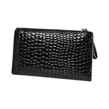 Gewebte Damen-Clutch, Reißverschluss, großes Fassungsvermögen, PU-Leder, 20 x 12 cm, für Arbeit, Shopping, Verabredungen und Partys
