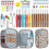 71 Pcs Crochet Hook Set with Case, Soft Grip Hooks, Stitch Markers, Measuring Tools 1