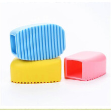 Mini planche à laver portable, lot de 3 (bleu, rose et jaune) - Brosse à linge portable pour vêtements de bébé et d'enfant