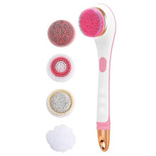 Brosse exfoliante électrique rechargeable en silicone pour le dos et le corps, pour hommes et femmes, soin de la peau et du bain