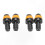 Handlebar End LED Lights with Turn Signal, 4-Pack Waterproof Orange Bicycle Indicators 1