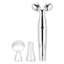 Rouleau de massage électrique pour le visage, outil minceur anti-rides, argent (YMMR)
