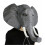Afrikansk elefant latexmask, partymask 1
