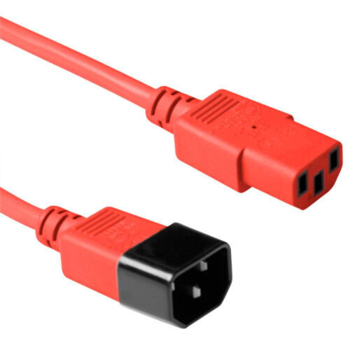 MicroConnect Red power cable C14 to C13 18M