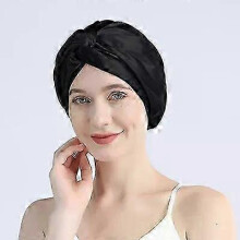 Hodvábna krútená spacia čiapka Mulberry pre kučeravé vlasy 19 Momme Turban Night Cap