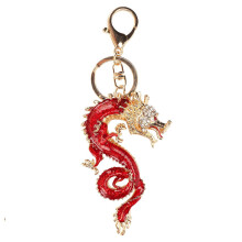 Chinesischer Drachen Schlüsselanhänger aus Zinklegierung rostbeständig verschleißfest für Autoschlüssel Taschen Rucksäcke