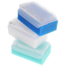 Kit de massage du cuir chevelu par éponge et brosse de bain pour nouveau-nés – Soin doux du cuir chevelu pour le bain et la circulation sanguine