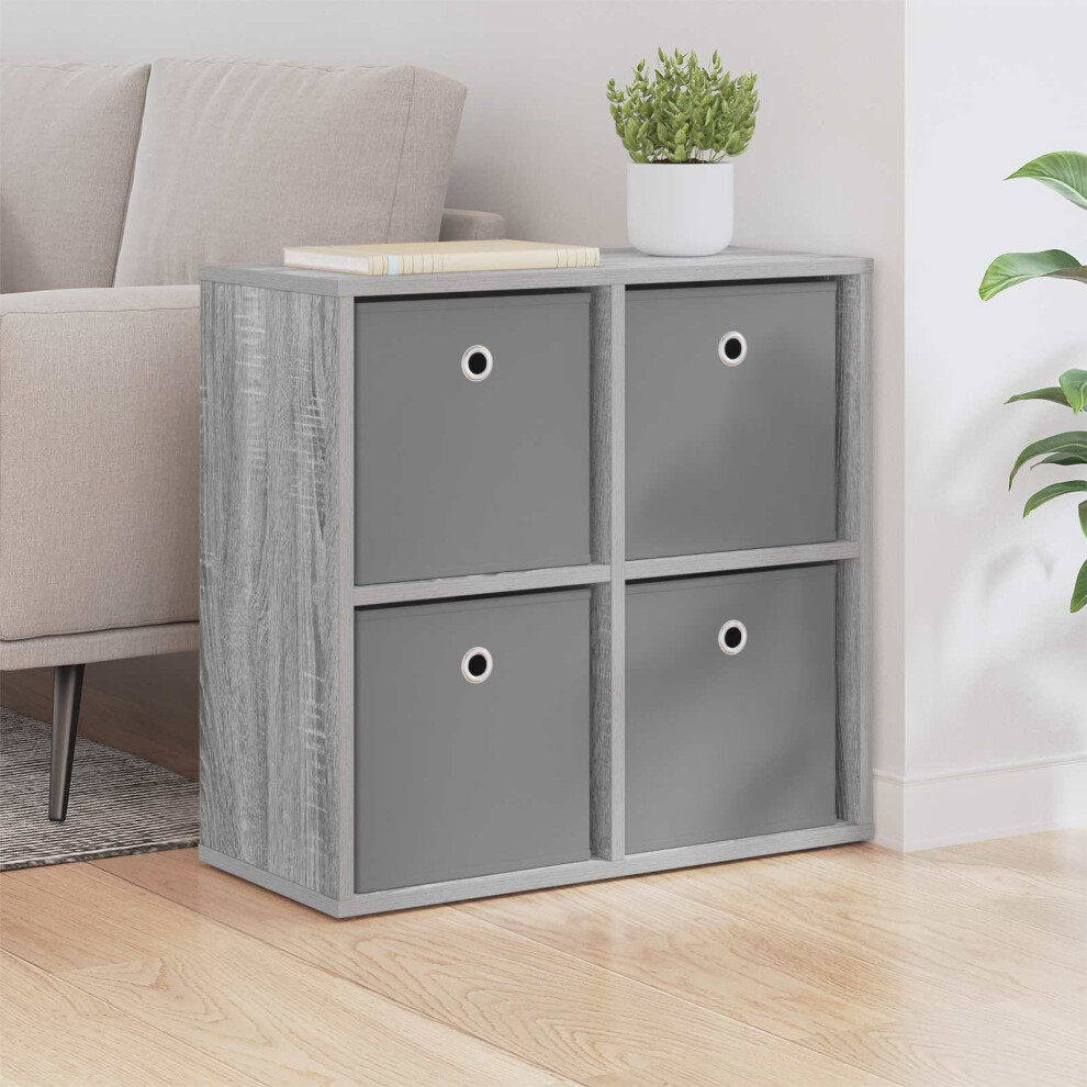Vidaxl Sideboard With Drawer Grey Sonoma 59.5 X 27 X 57 Cm