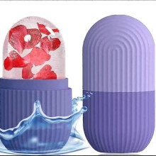 Lot de 2 rouleaux de glace pour massage du visage, des yeux et du cou – Atténue les cernes