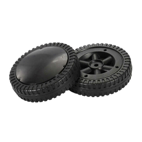 BBQ Grill Wheels Compatible with Most Grills 6 Inch Black Plastic Replacement 1