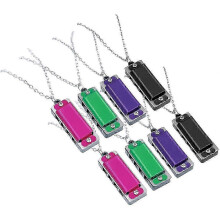 Mini 4-reikäinen 8-sävelinen huuliharppukaulakoru, 8 kappaleen setti, sekoitusväriä, metallihartsia, kannettava riippusoitin